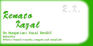 renato kazal business card