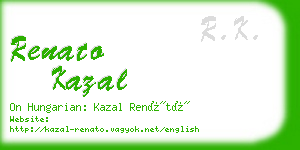 renato kazal business card